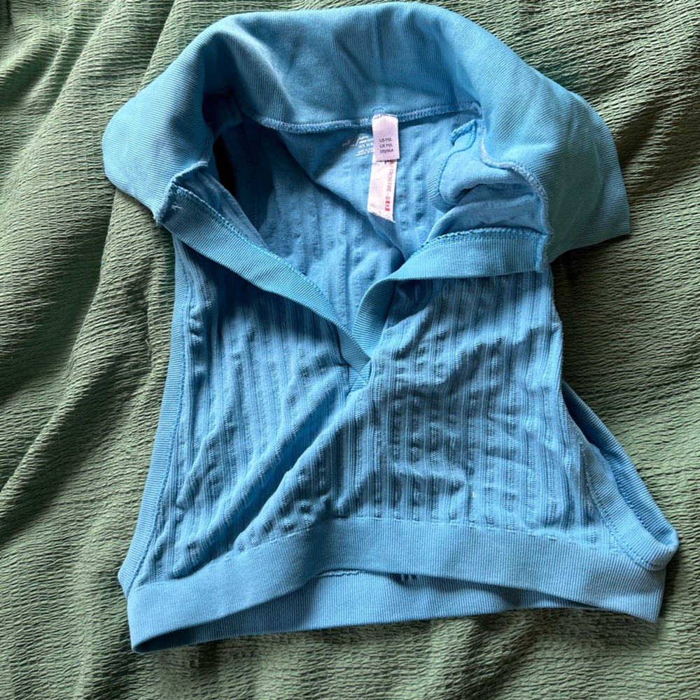 Out from under collared sleeveless top
